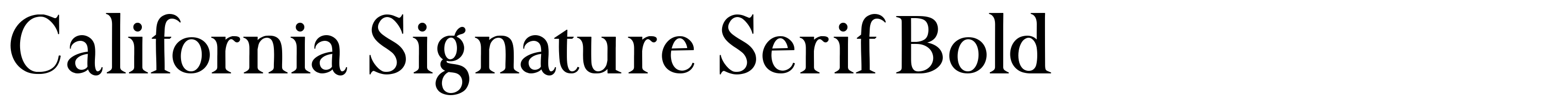 California Signature Serif Bold